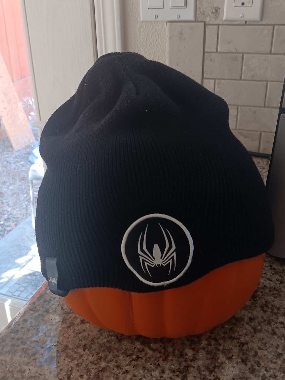 Marvel Spider Man 2 PS5 Promo Black Reversible Beanie One Size